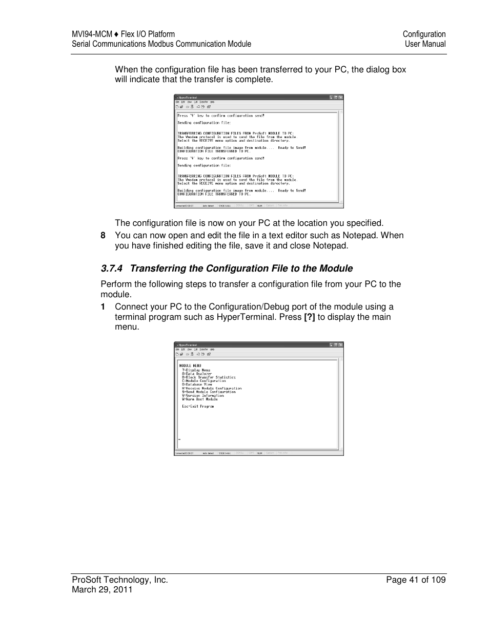 ProSoft Technology MVI94-MCM-MHI User Manual | Page 41 / 109