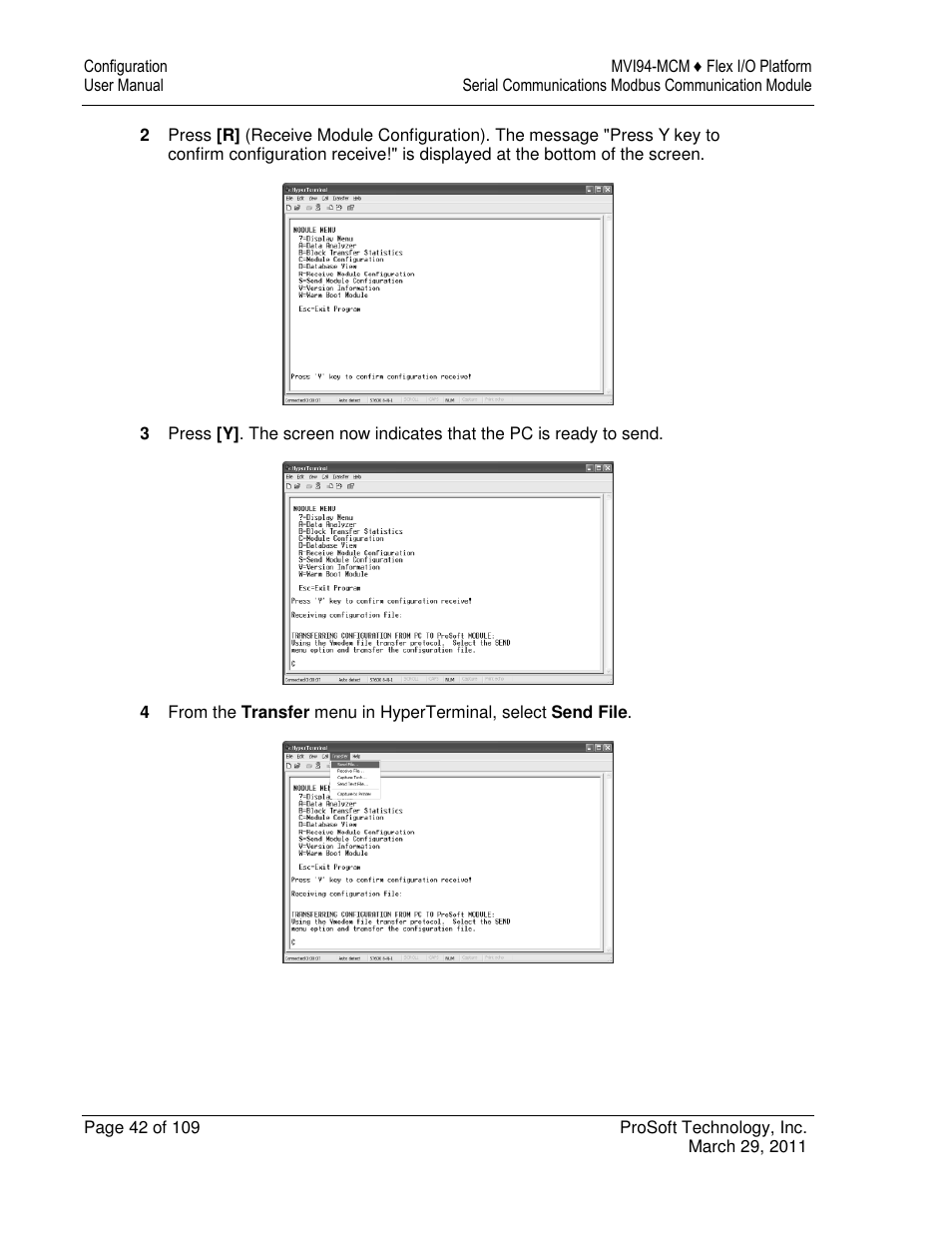 ProSoft Technology MVI94-MCM-MHI User Manual | Page 42 / 109