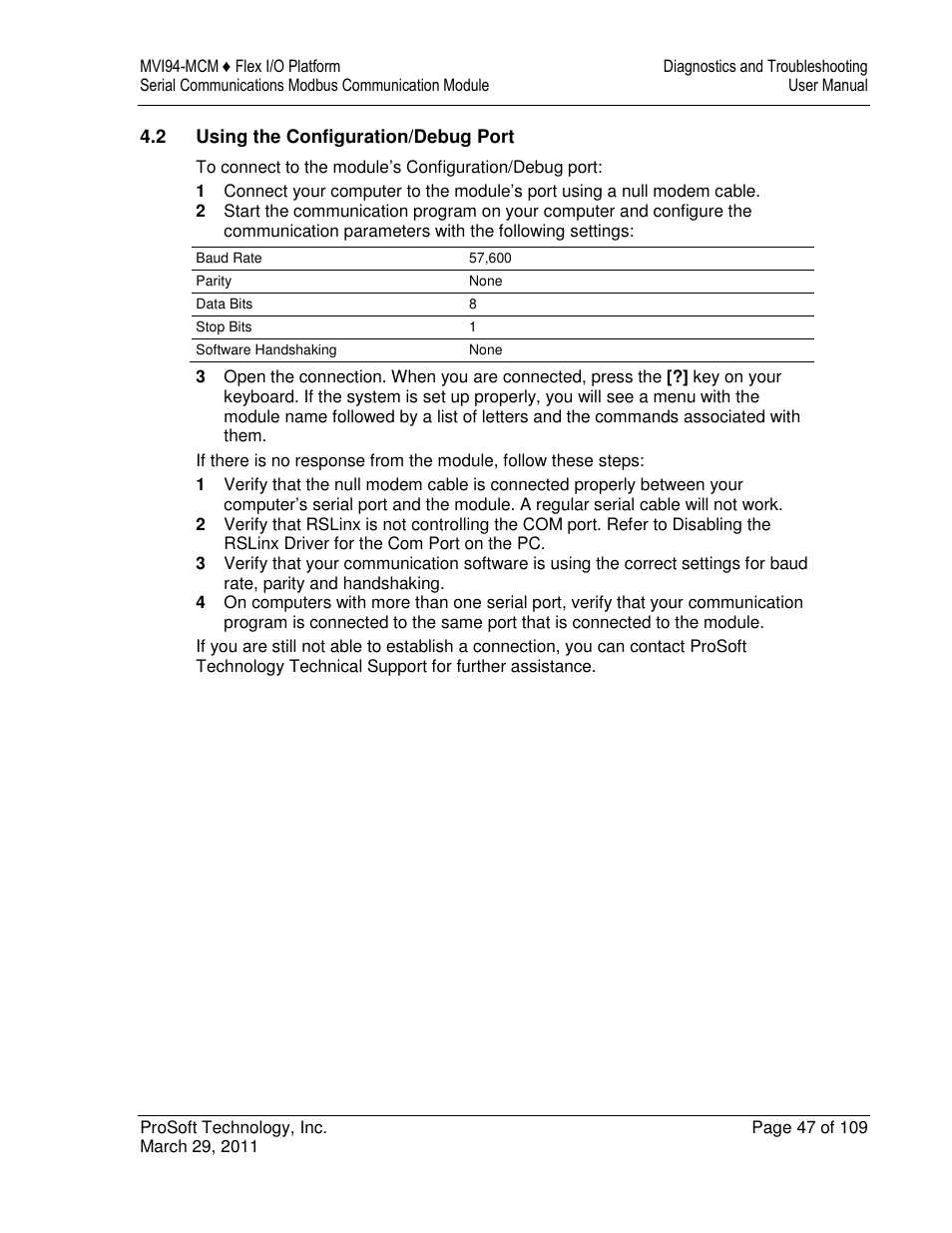 ProSoft Technology MVI94-MCM-MHI User Manual | Page 47 / 109