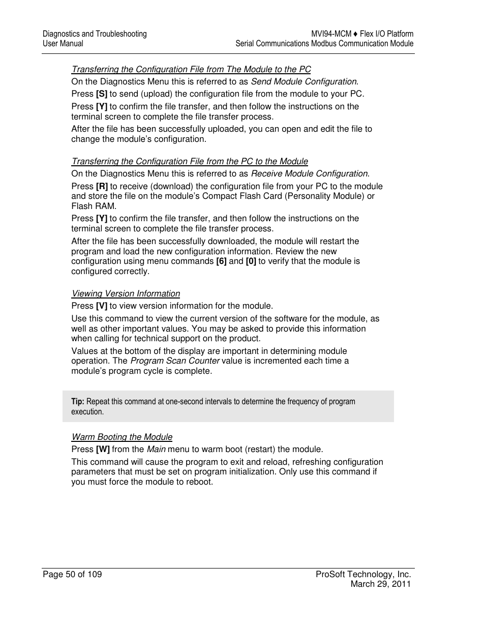 ProSoft Technology MVI94-MCM-MHI User Manual | Page 50 / 109