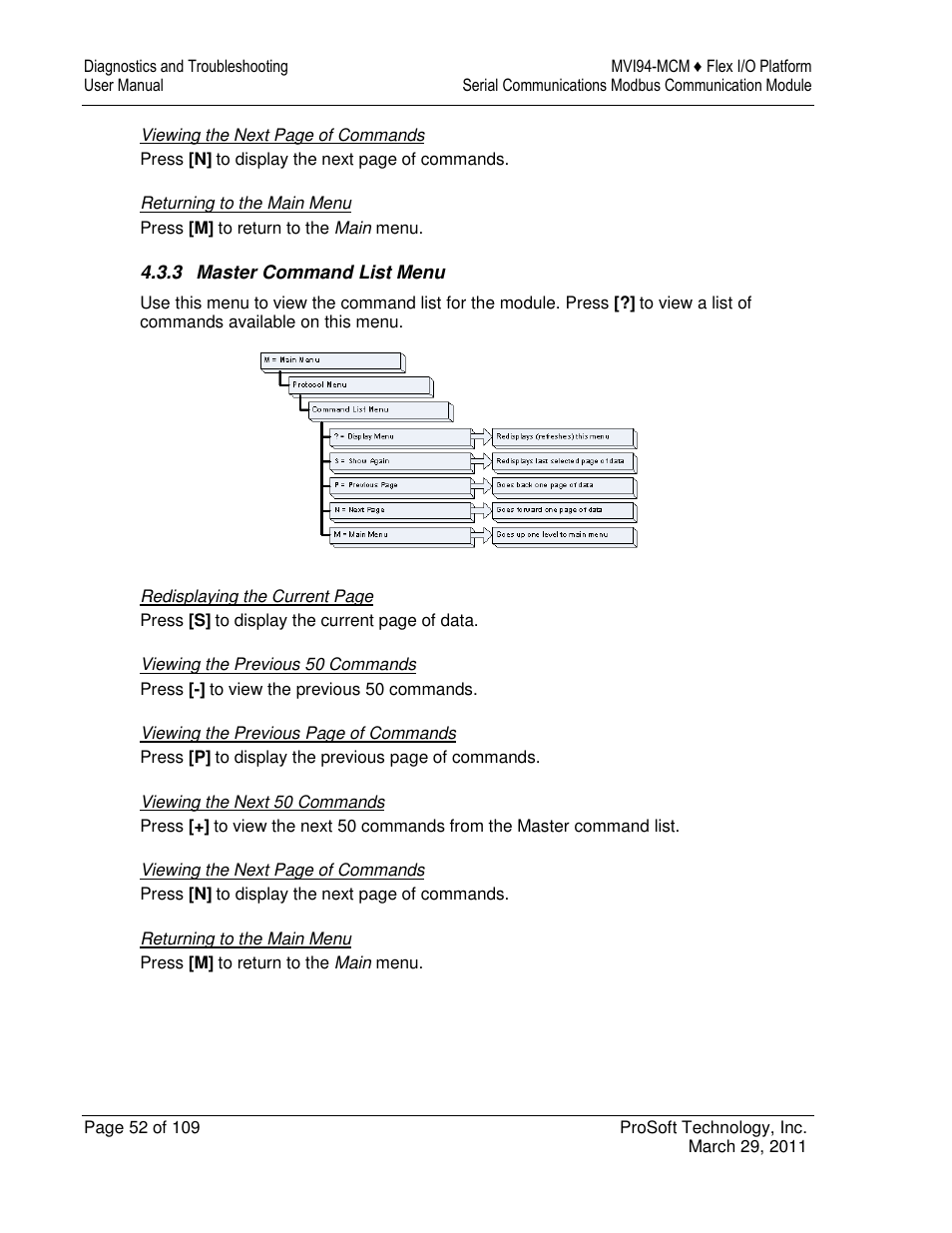 ProSoft Technology MVI94-MCM-MHI User Manual | Page 52 / 109