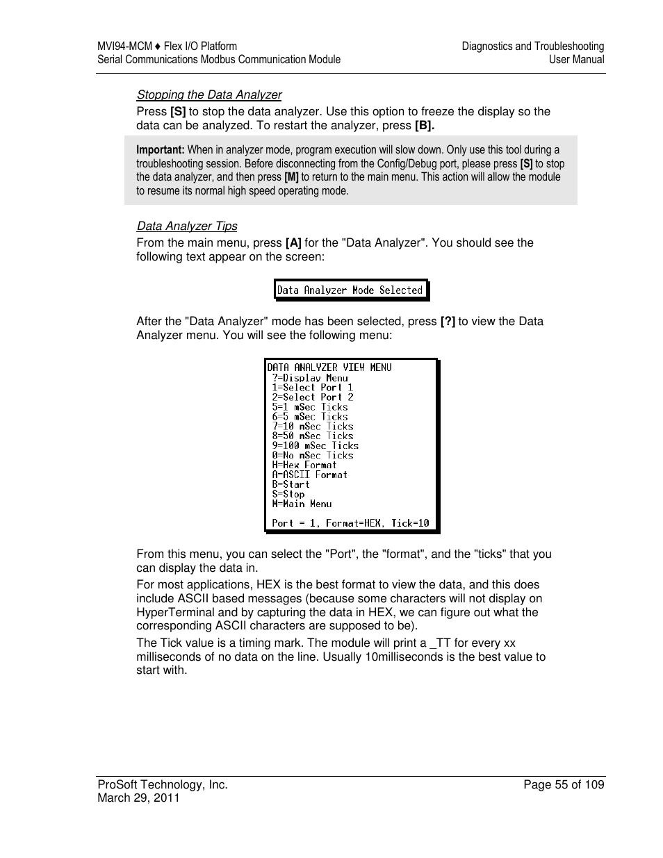 ProSoft Technology MVI94-MCM-MHI User Manual | Page 55 / 109