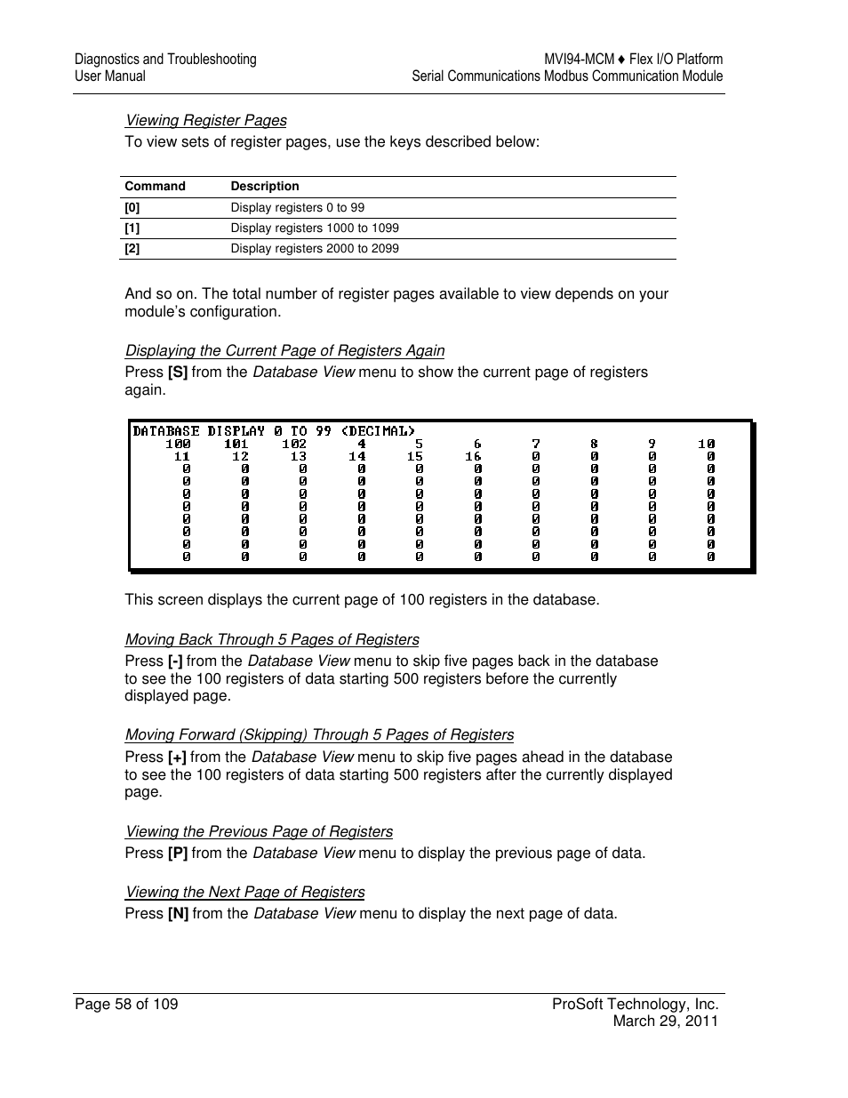 ProSoft Technology MVI94-MCM-MHI User Manual | Page 58 / 109