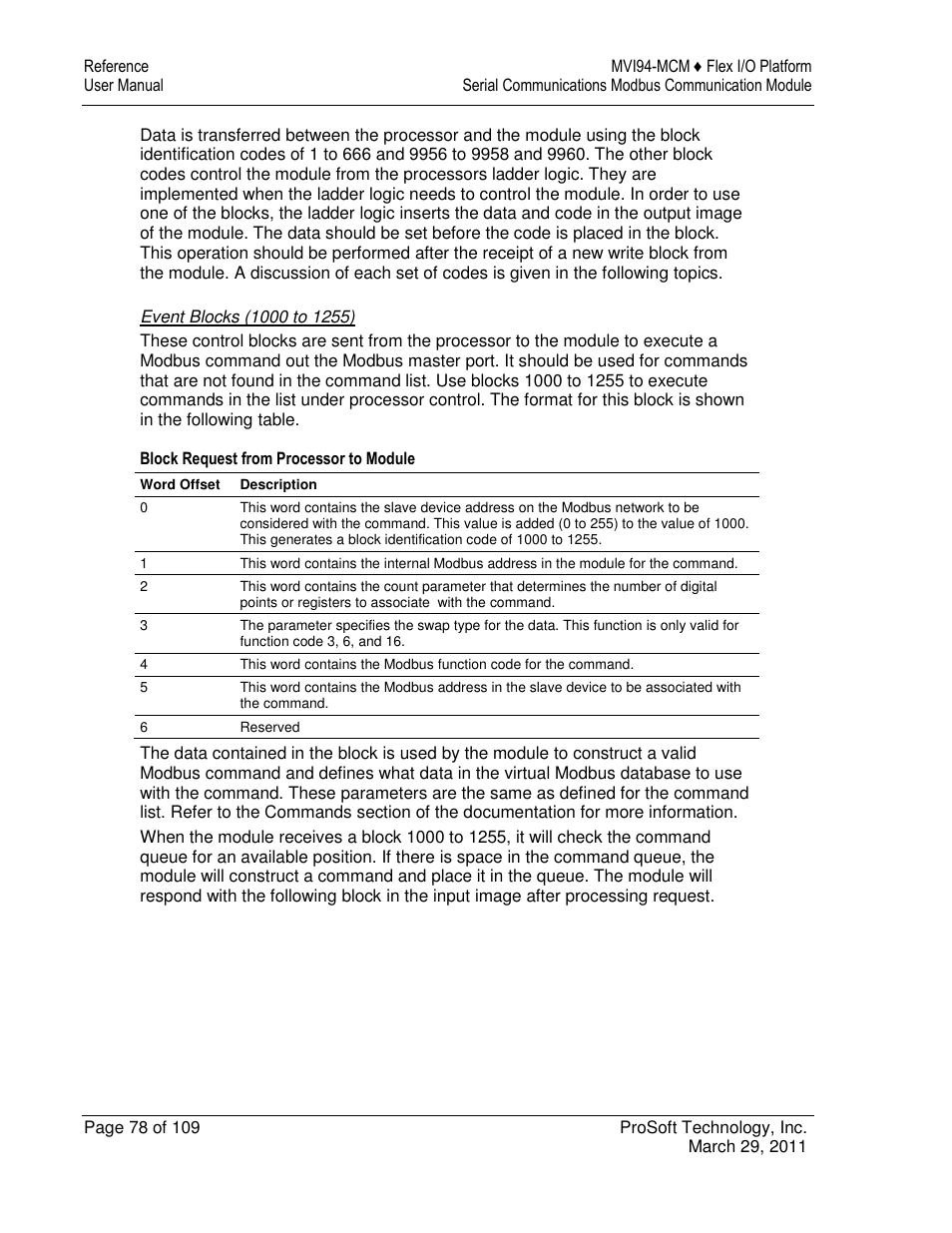 ProSoft Technology MVI94-MCM-MHI User Manual | Page 78 / 109