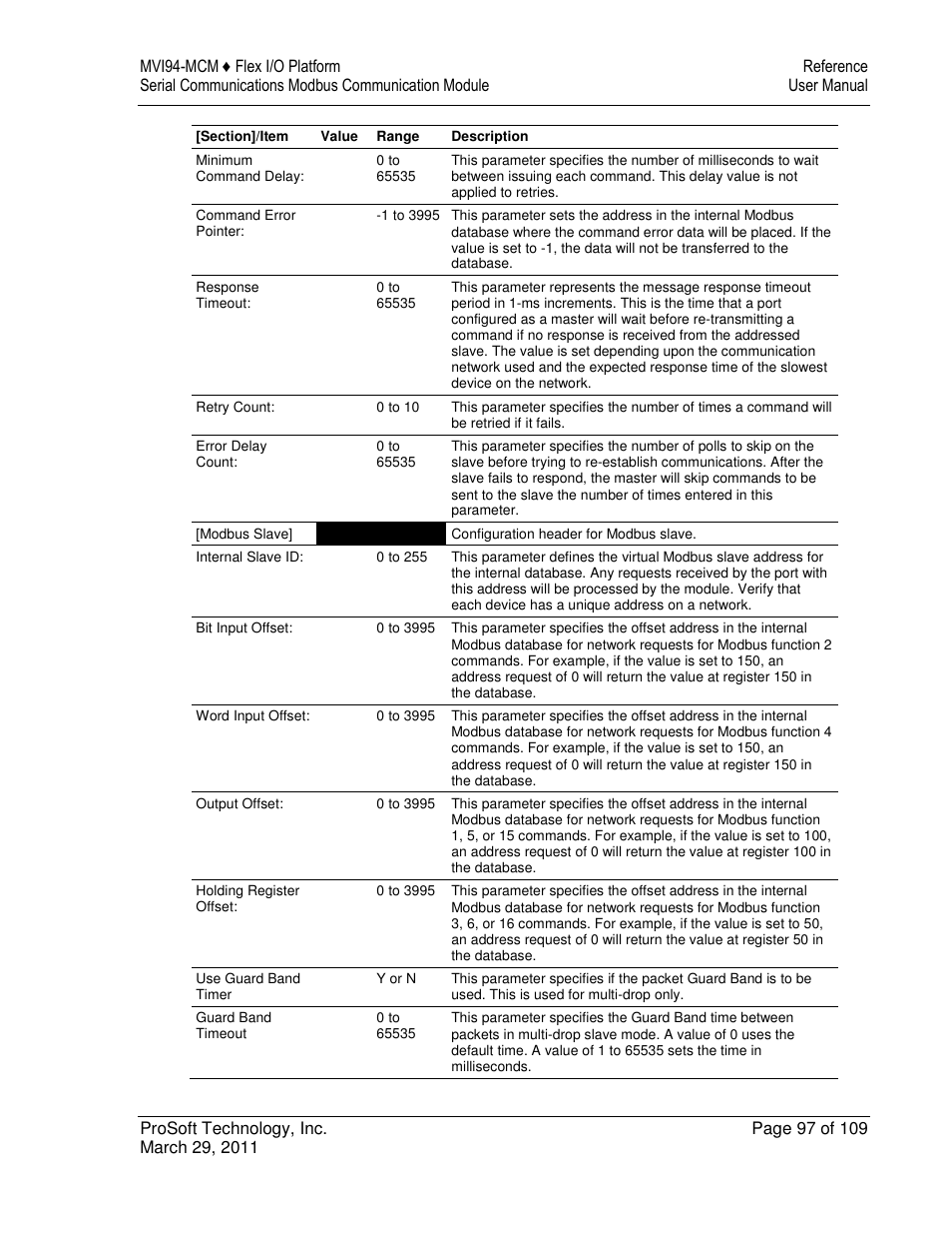 ProSoft Technology MVI94-MCM-MHI User Manual | Page 97 / 109