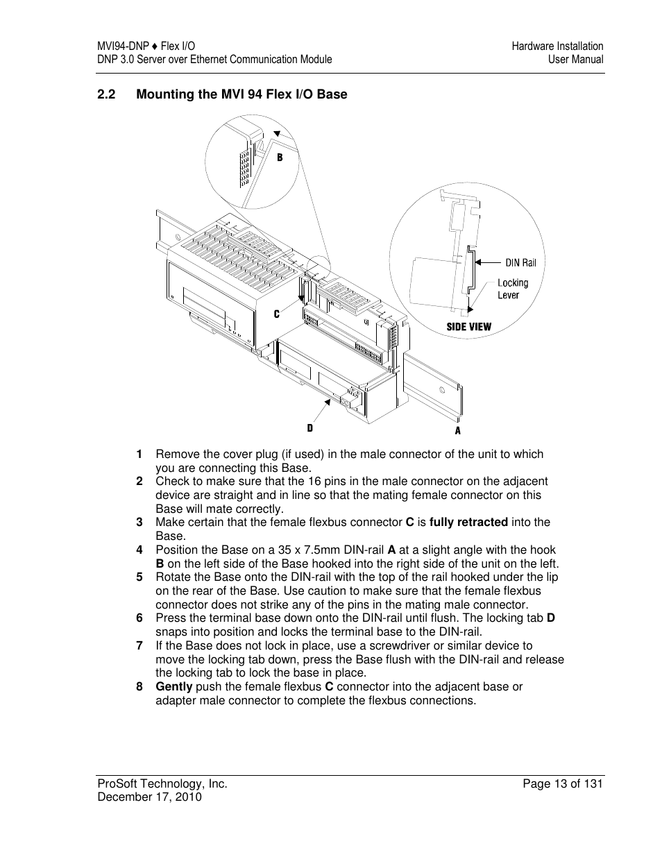 ProSoft Technology MVI94-DNP User Manual | Page 13 / 131