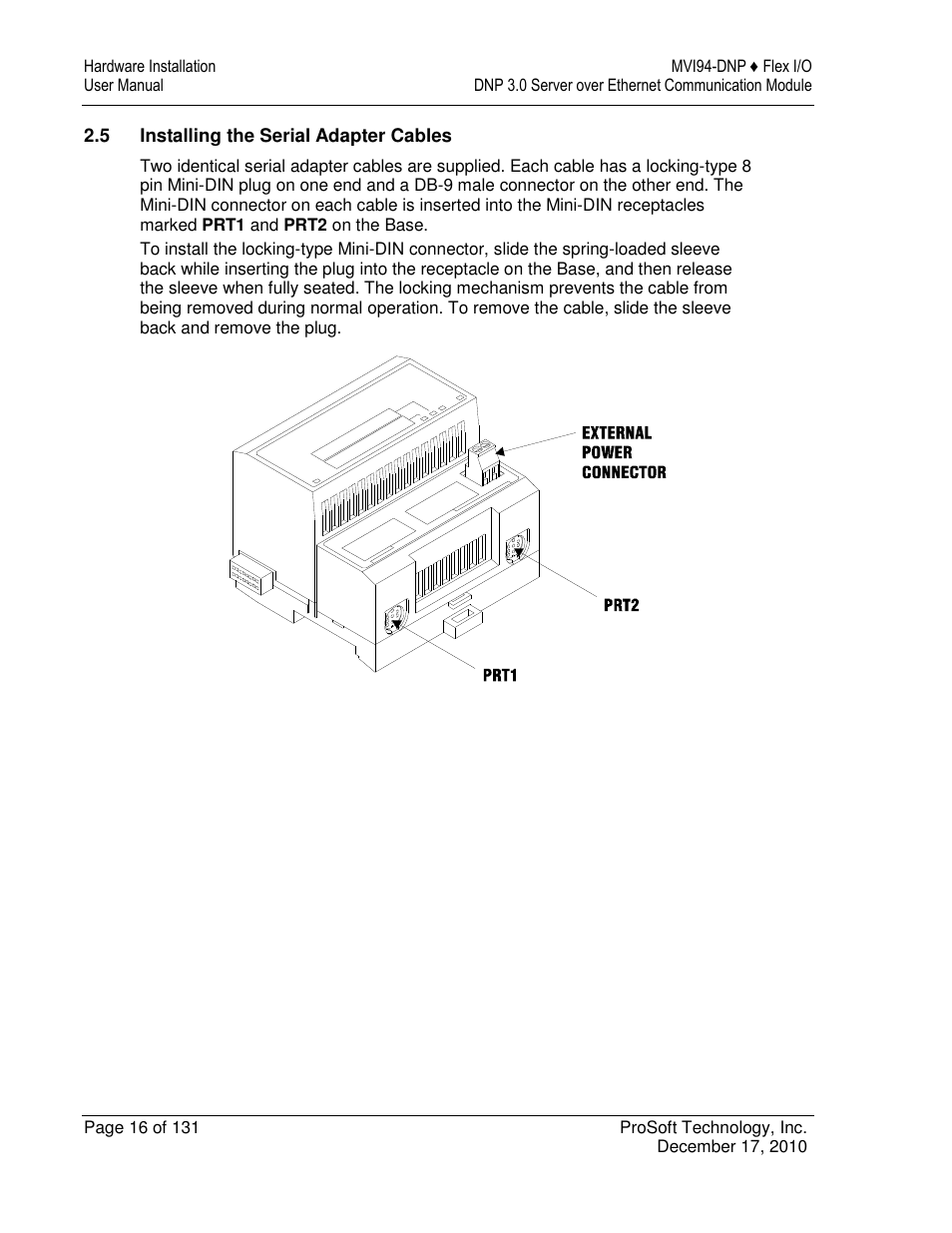 ProSoft Technology MVI94-DNP User Manual | Page 16 / 131