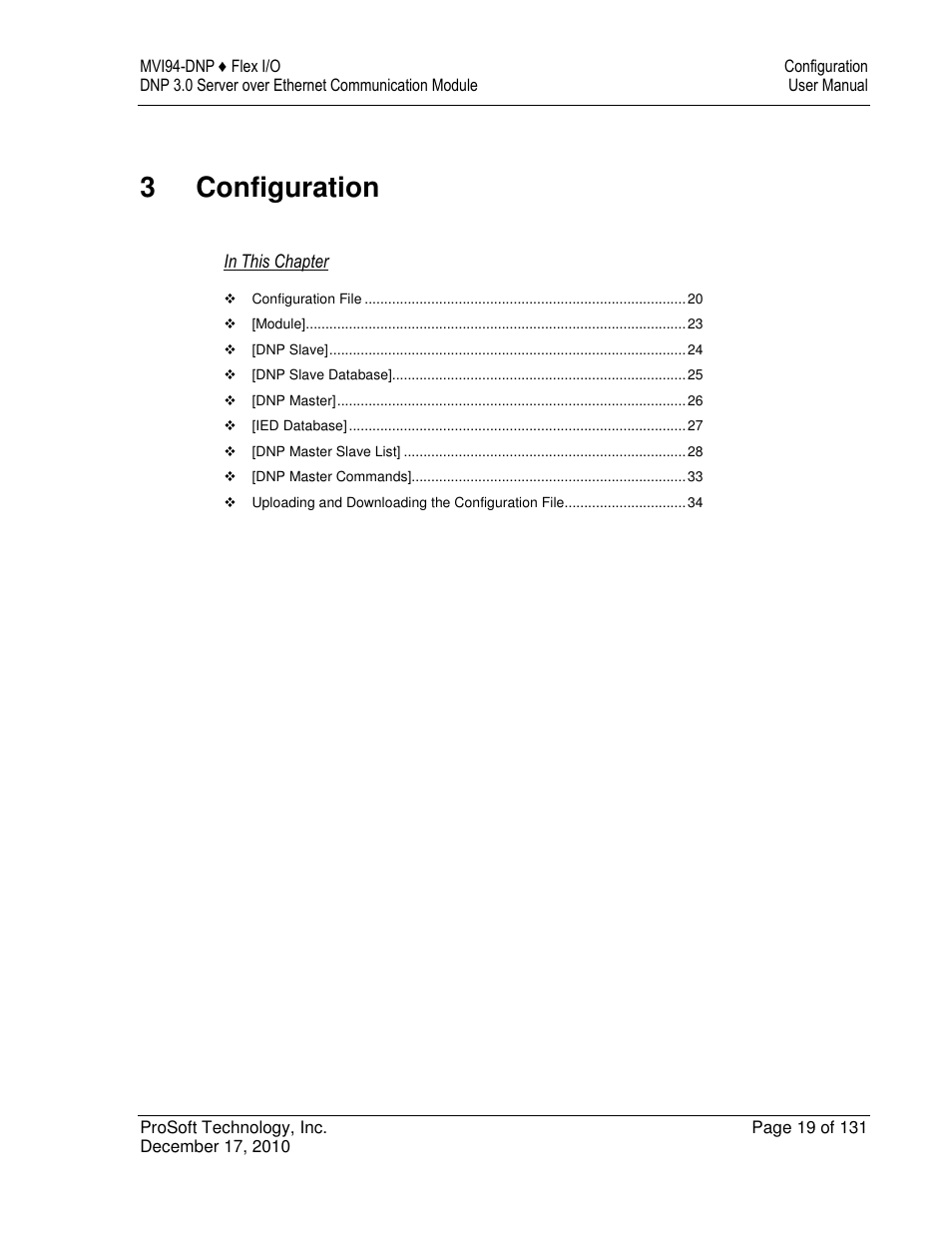 3configuration | ProSoft Technology MVI94-DNP User Manual | Page 19 / 131