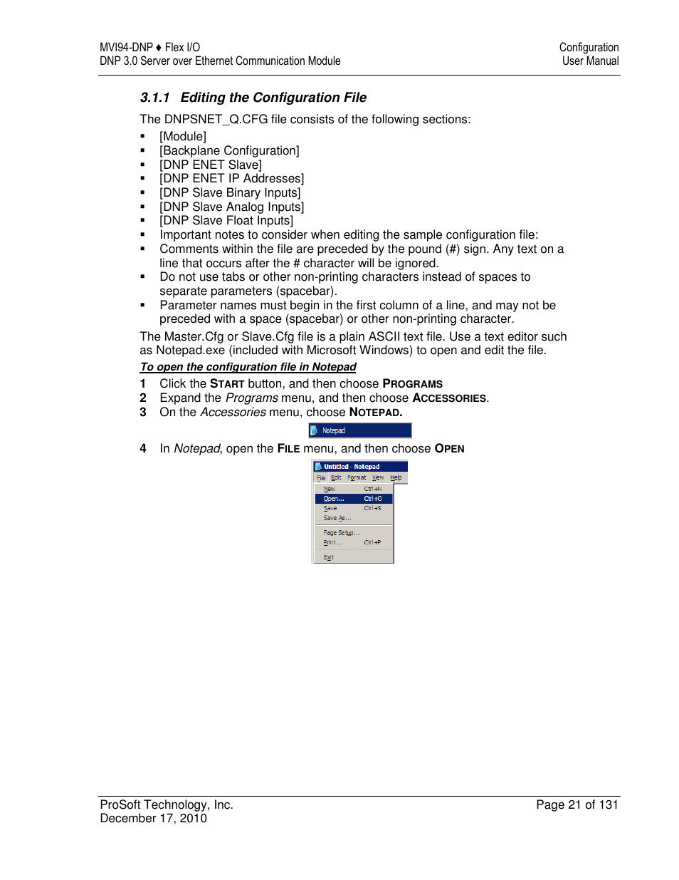 ProSoft Technology MVI94-DNP User Manual | Page 21 / 131