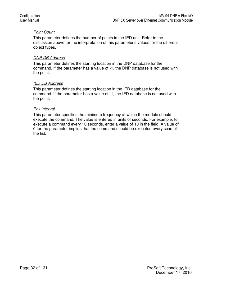 ProSoft Technology MVI94-DNP User Manual | Page 32 / 131