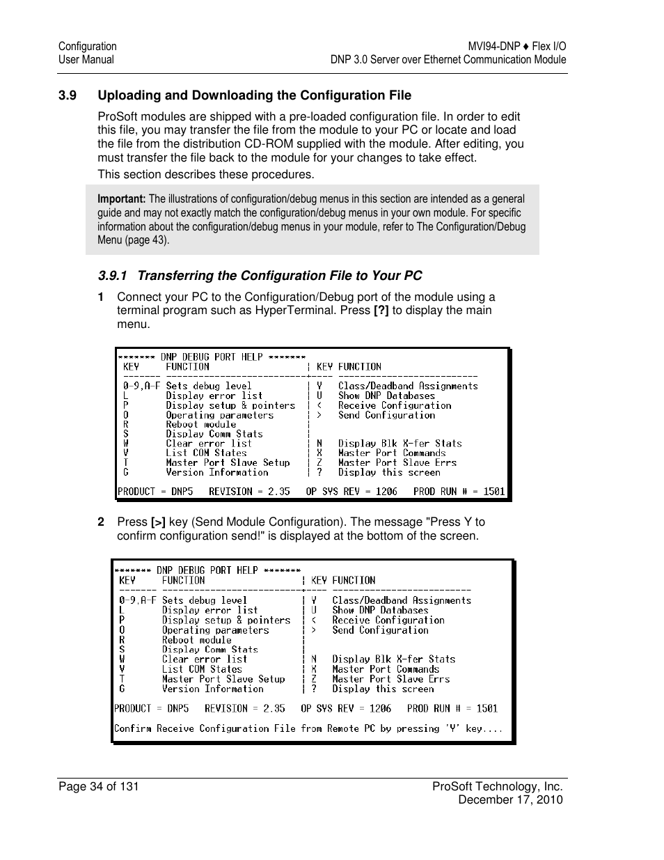 ProSoft Technology MVI94-DNP User Manual | Page 34 / 131