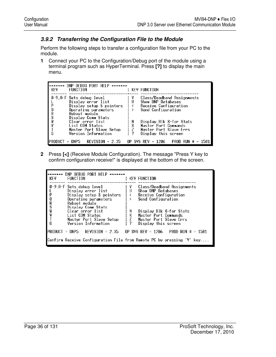 ProSoft Technology MVI94-DNP User Manual | Page 36 / 131