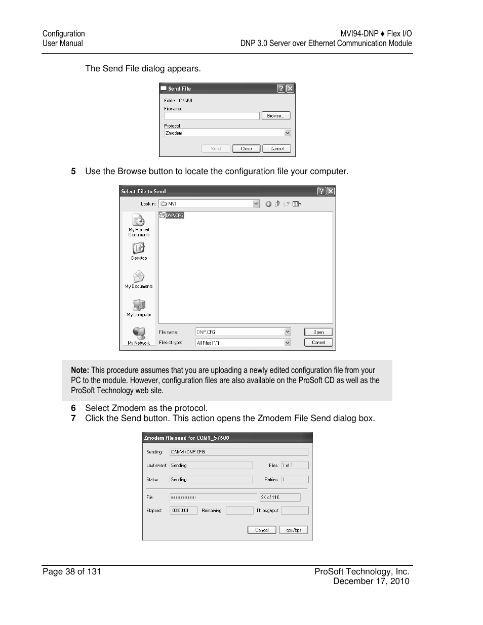 ProSoft Technology MVI94-DNP User Manual | Page 38 / 131