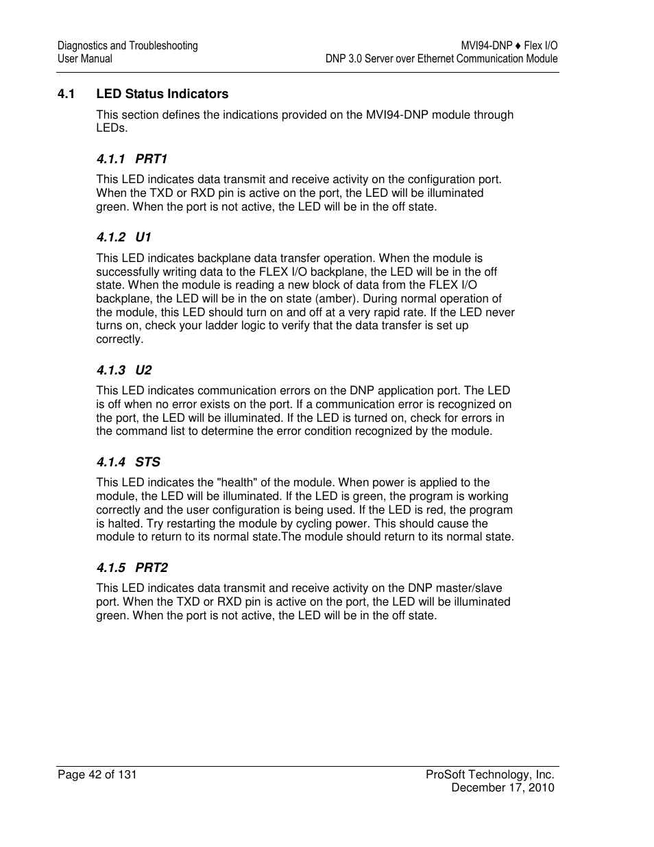 ProSoft Technology MVI94-DNP User Manual | Page 42 / 131