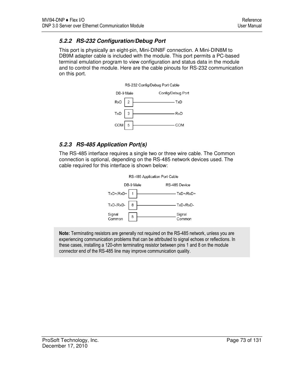 ProSoft Technology MVI94-DNP User Manual | Page 73 / 131