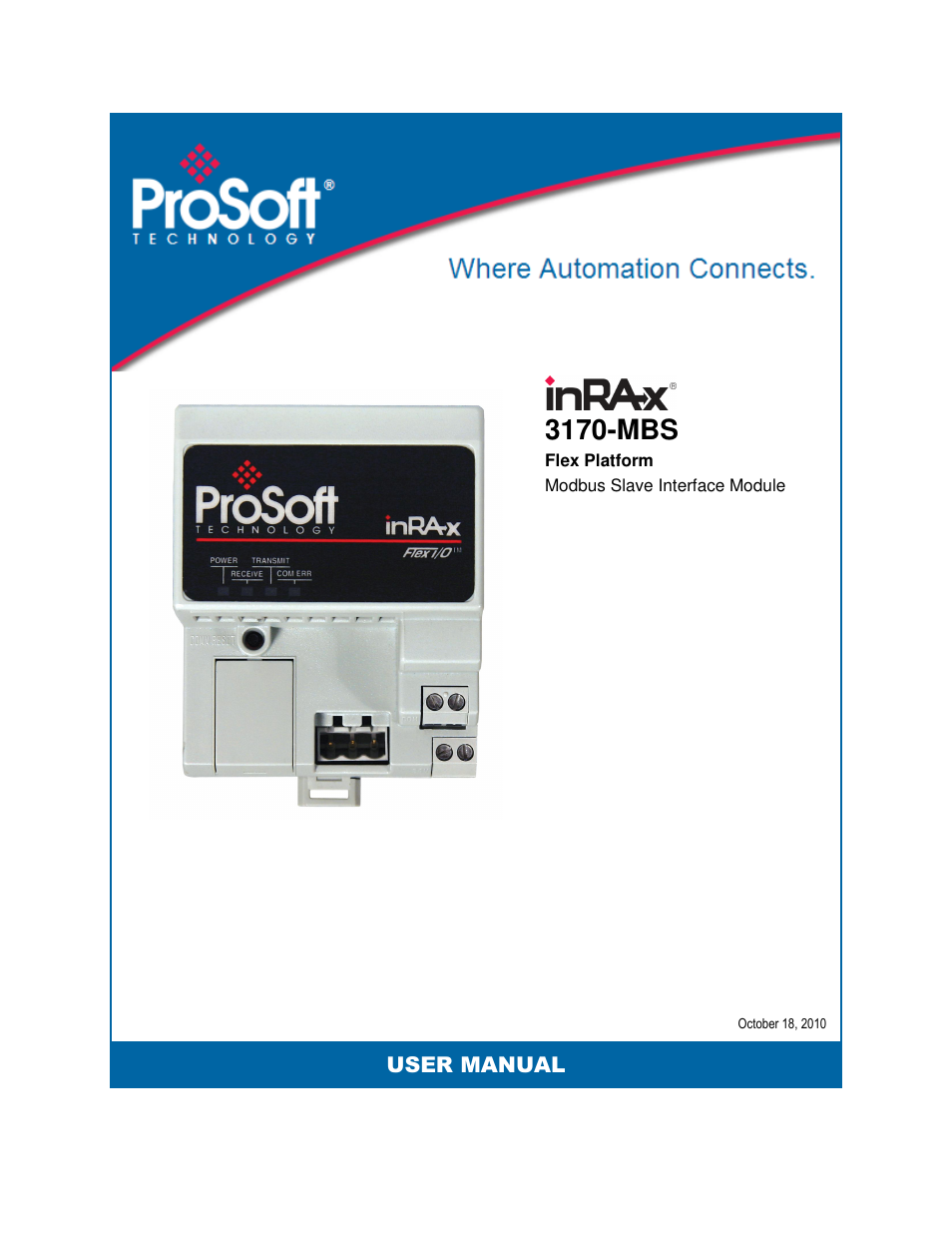ProSoft Technology 3170-MBS User Manual | 55 pages