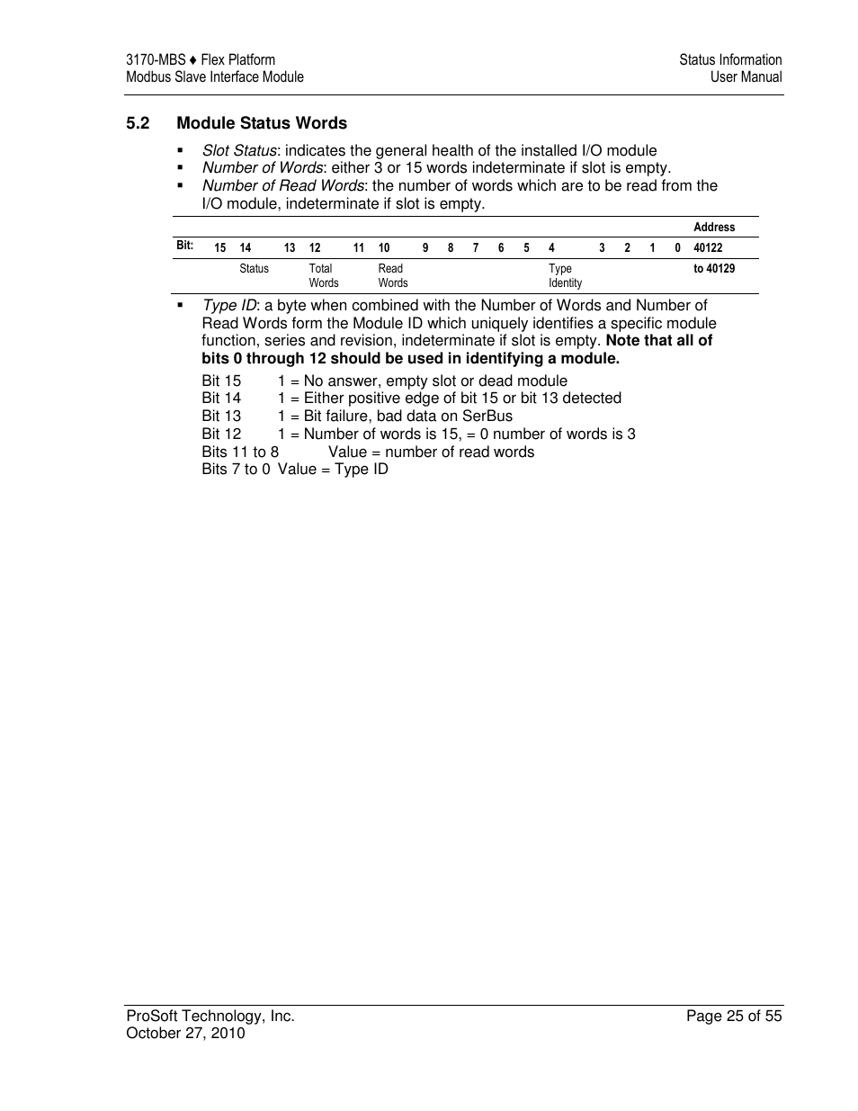ProSoft Technology 3170-MBS User Manual | Page 25 / 55
