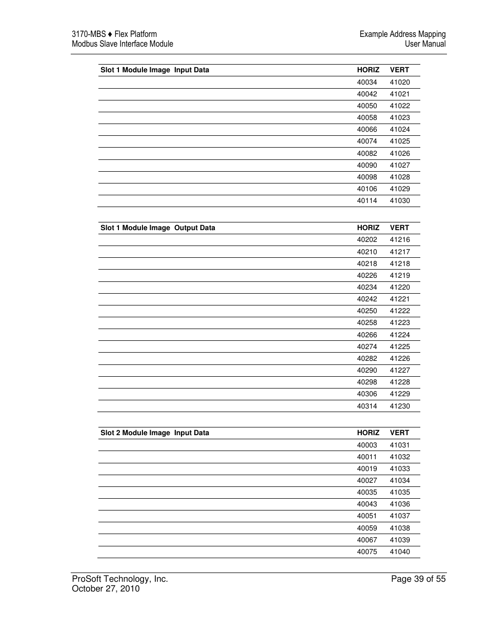 ProSoft Technology 3170-MBS User Manual | Page 39 / 55