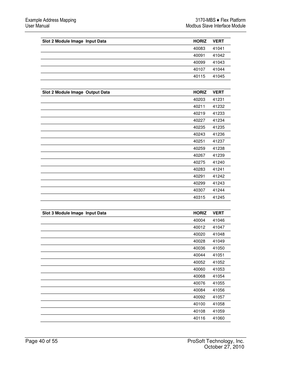 ProSoft Technology 3170-MBS User Manual | Page 40 / 55