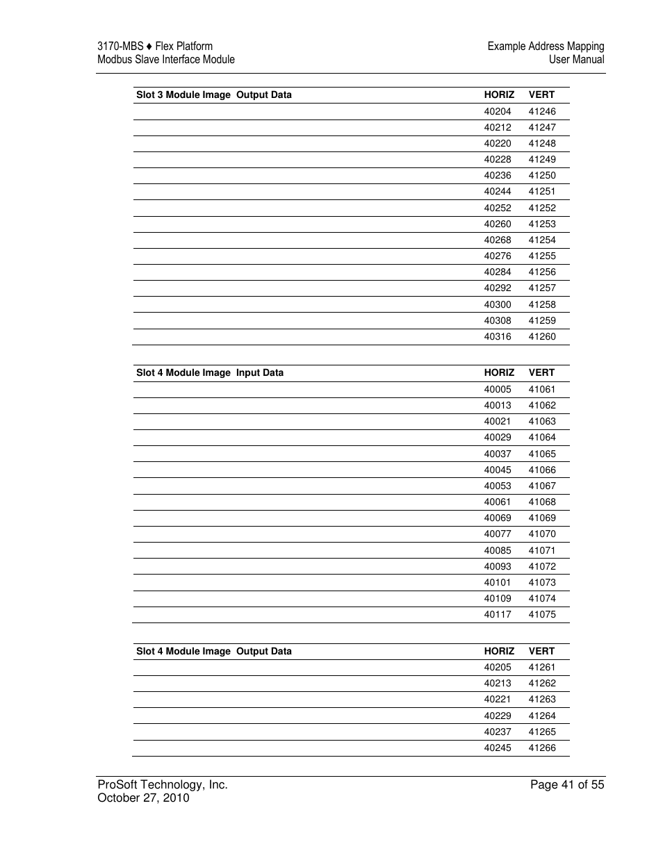 ProSoft Technology 3170-MBS User Manual | Page 41 / 55
