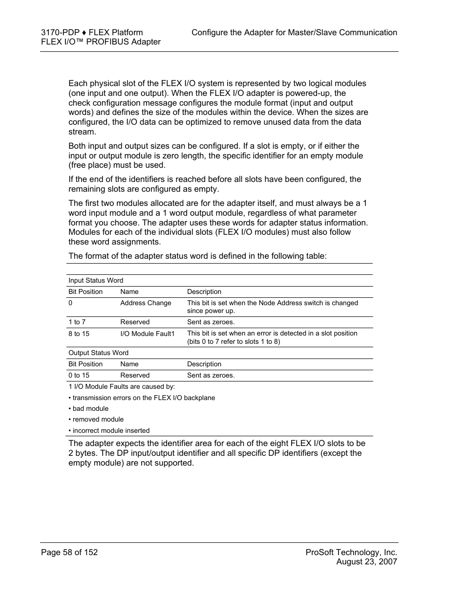 Entering check configuration data | ProSoft Technology 3170-PDP User Manual | Page 58 / 152