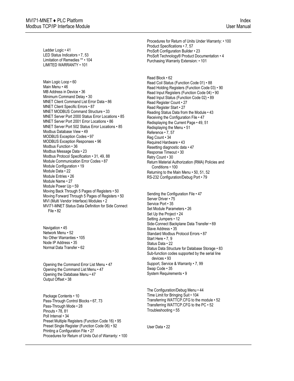 ProSoft Technology MVI71-MNET User Manual | Page 108 / 109