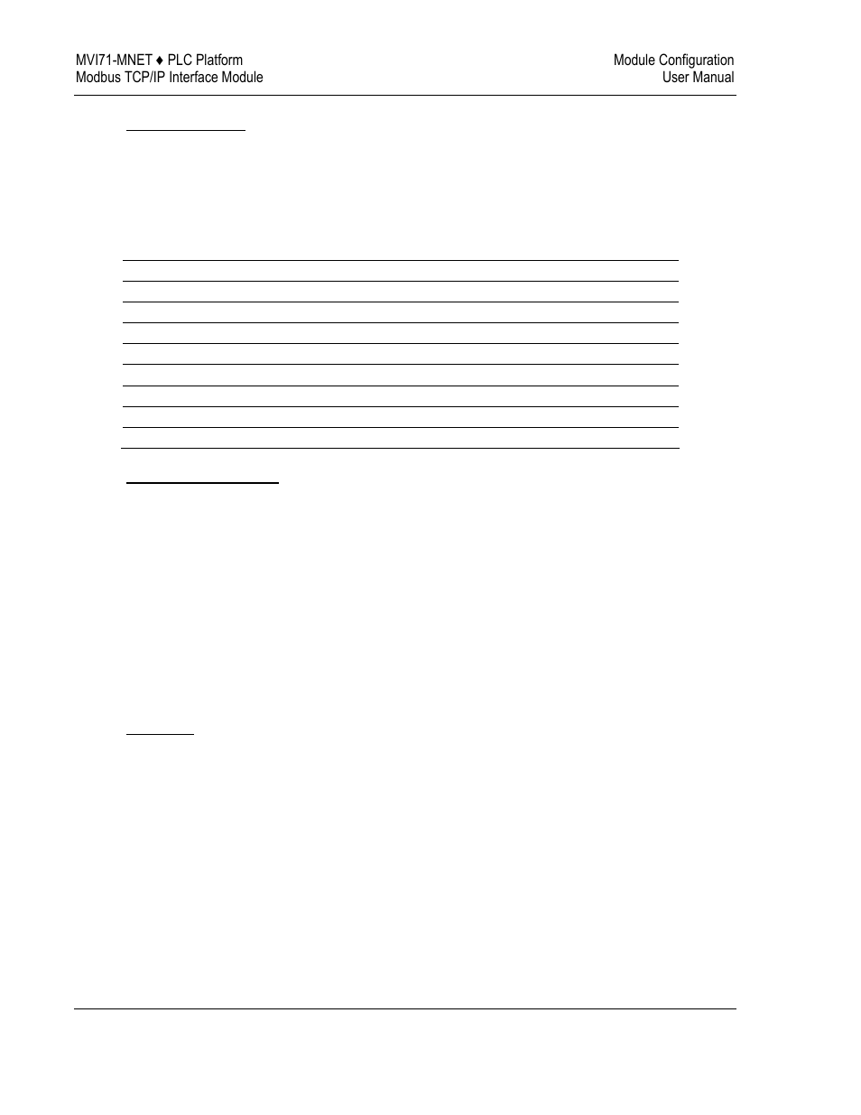 Modbus function, Mb address in device, Comment | ProSoft Technology MVI71-MNET User Manual | Page 36 / 109