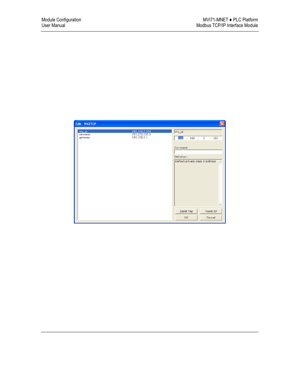 Ethernet configuration | ProSoft Technology MVI71-MNET User Manual | Page 39 / 109