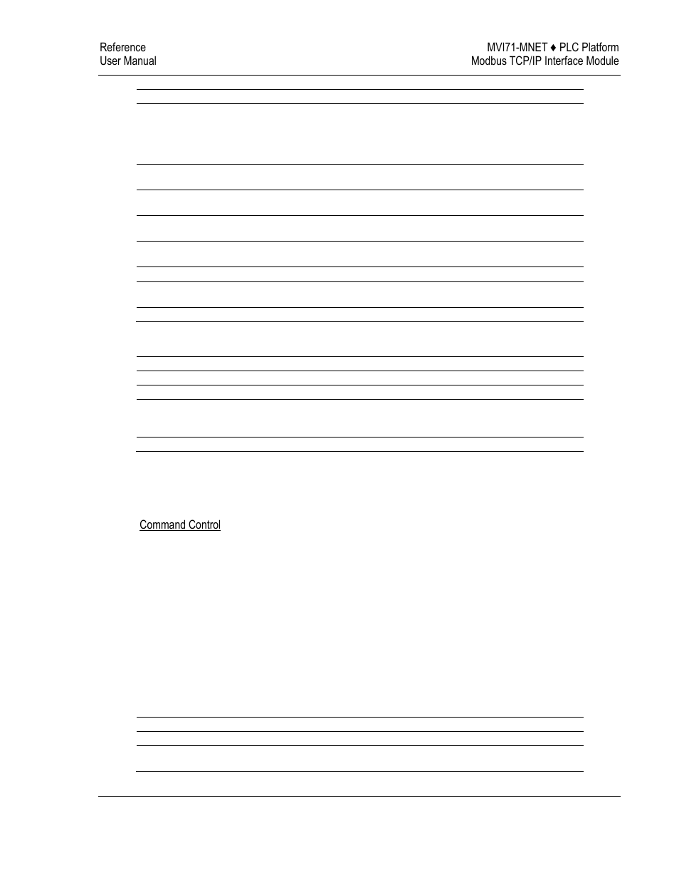 Command control | ProSoft Technology MVI71-MNET User Manual | Page 65 / 109