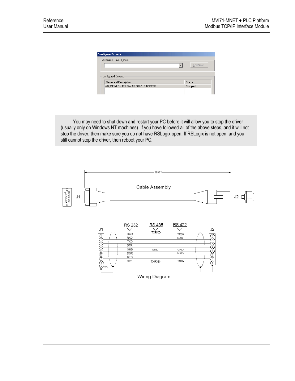 Db9 to rj45 adaptor (cable 14) | ProSoft Technology MVI71-MNET User Manual | Page 81 / 109