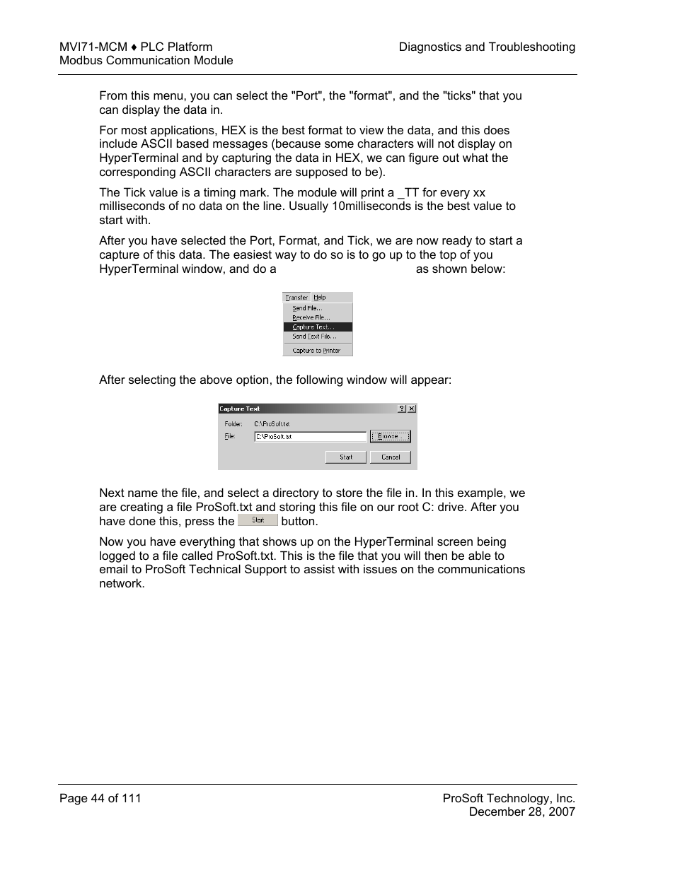 ProSoft Technology MVI71-MCM User Manual | Page 44 / 111