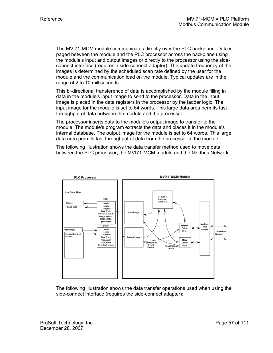 Backplane data transfer | ProSoft Technology MVI71-MCM User Manual | Page 57 / 111