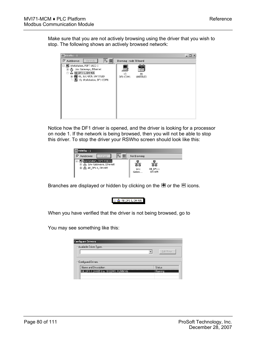 ProSoft Technology MVI71-MCM User Manual | Page 80 / 111
