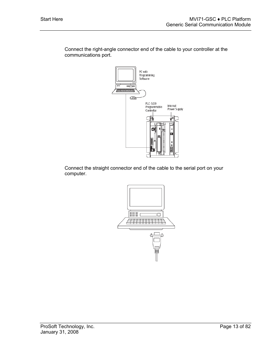 Connect your pc to the processor | ProSoft Technology MVI71-GSC User Manual | Page 13 / 82