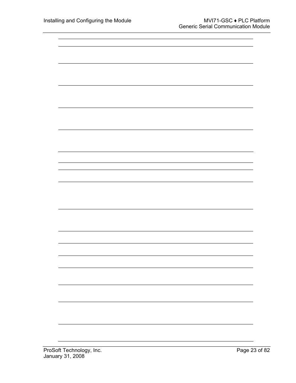 ProSoft Technology MVI71-GSC User Manual | Page 23 / 82