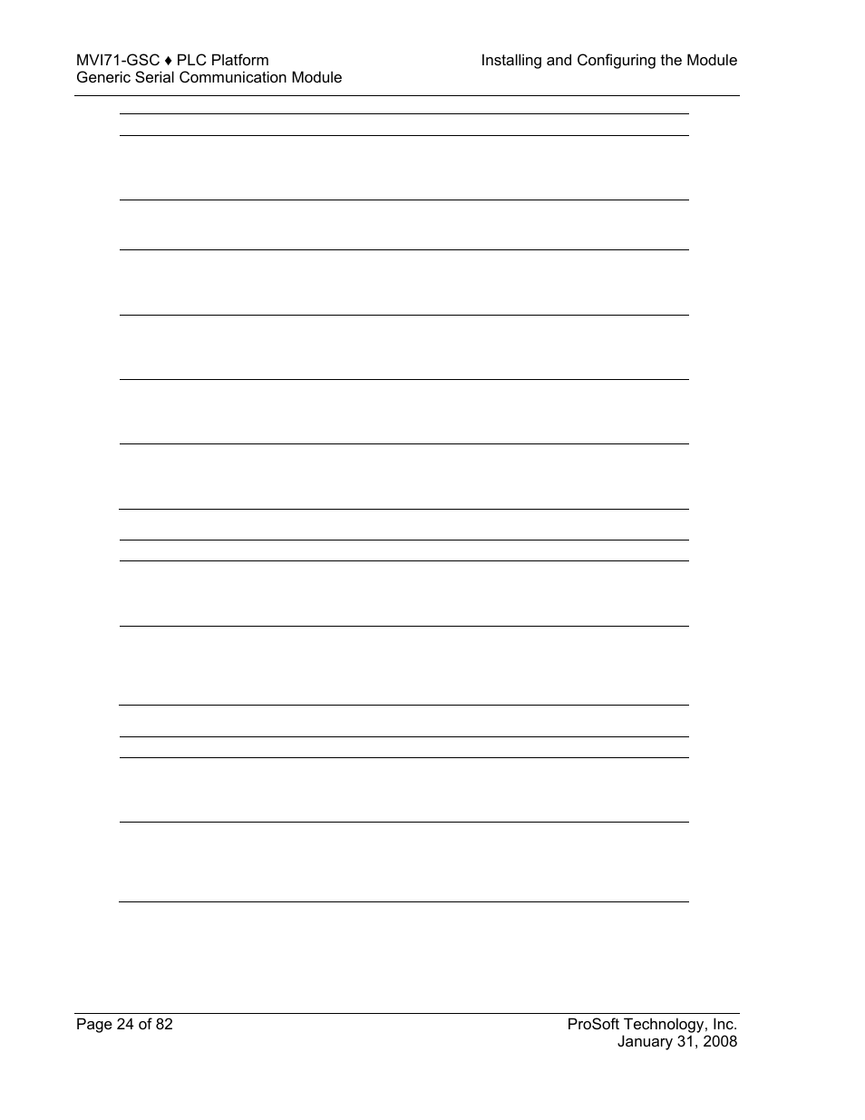 ProSoft Technology MVI71-GSC User Manual | Page 24 / 82