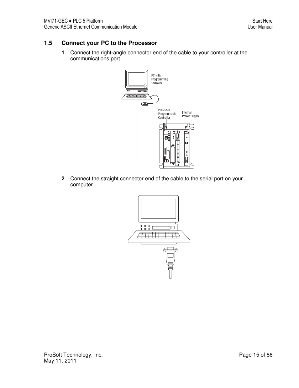 ProSoft Technology MVI71-GEC User Manual | Page 15 / 86