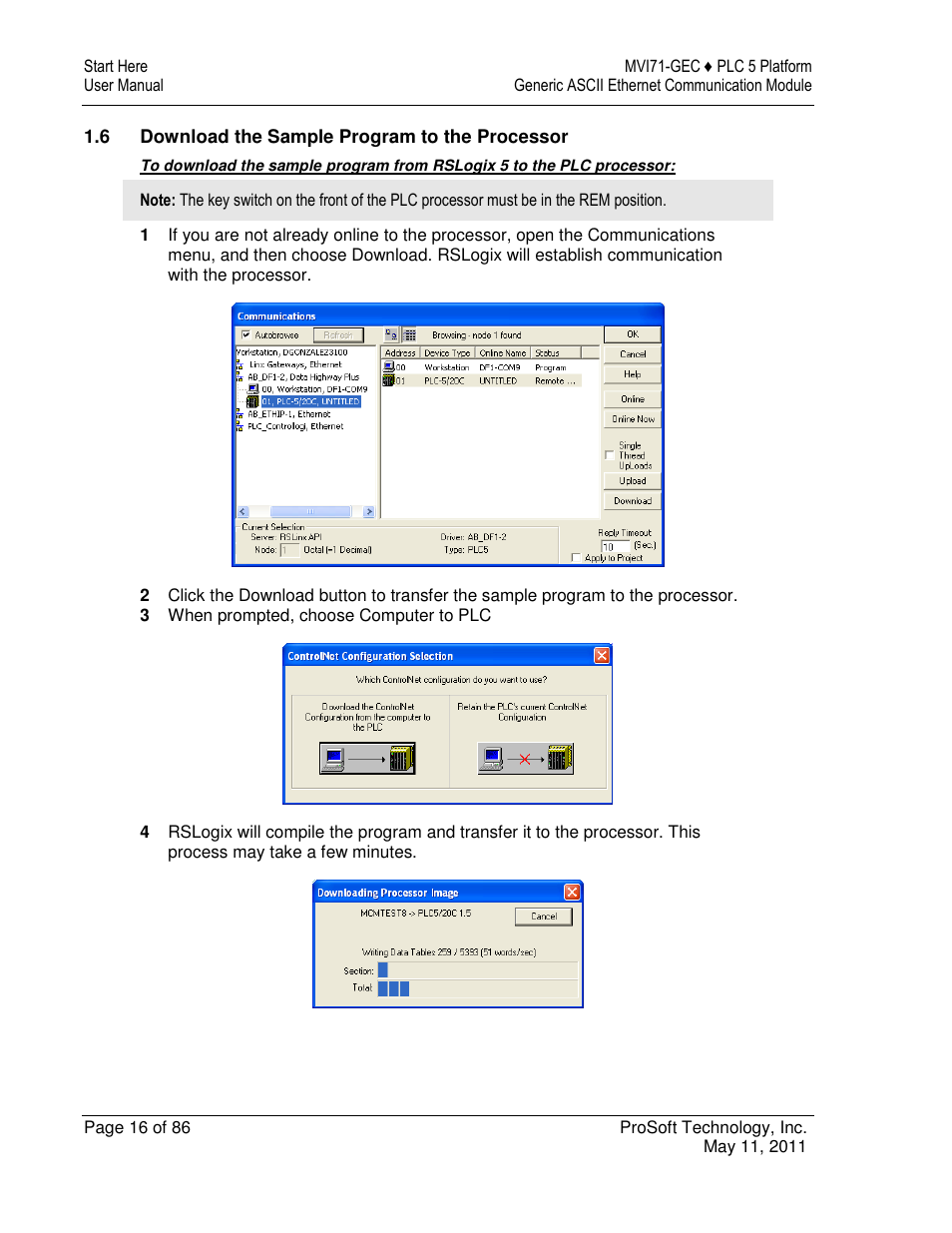 ProSoft Technology MVI71-GEC User Manual | Page 16 / 86