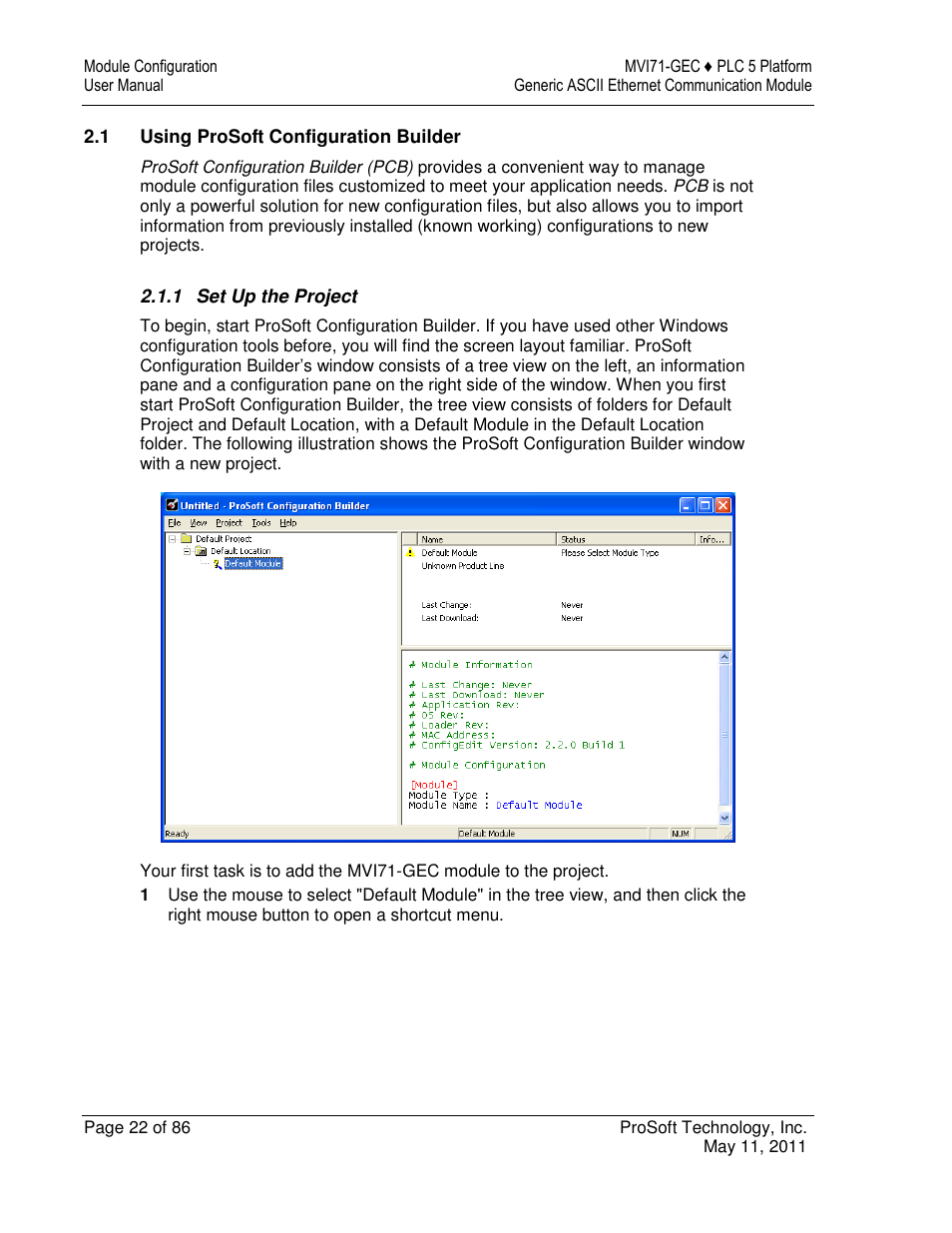 ProSoft Technology MVI71-GEC User Manual | Page 22 / 86