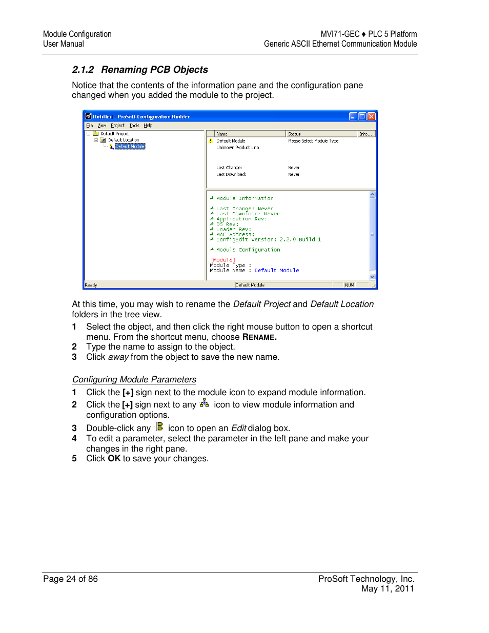 ProSoft Technology MVI71-GEC User Manual | Page 24 / 86