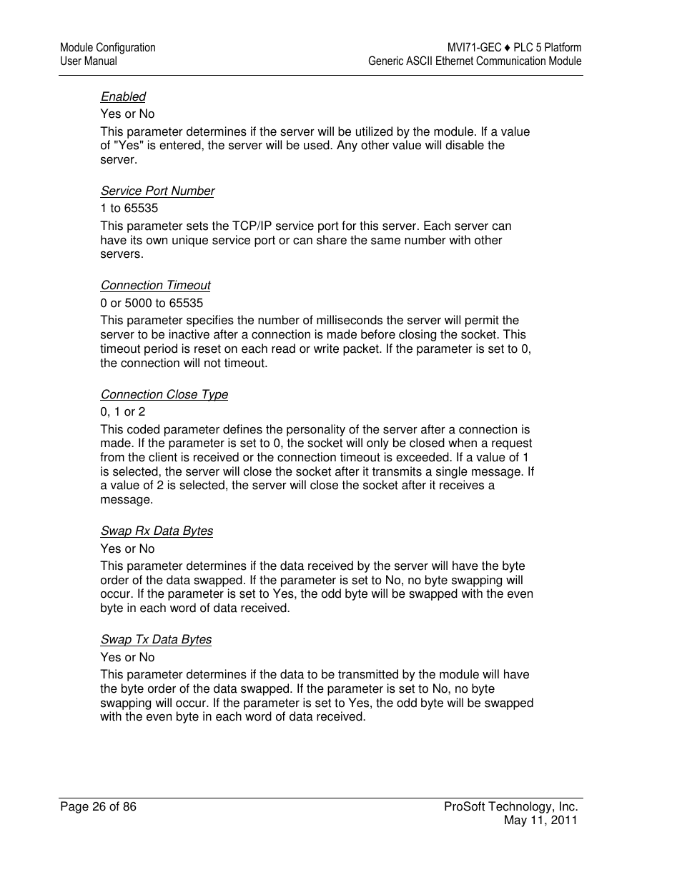 ProSoft Technology MVI71-GEC User Manual | Page 26 / 86