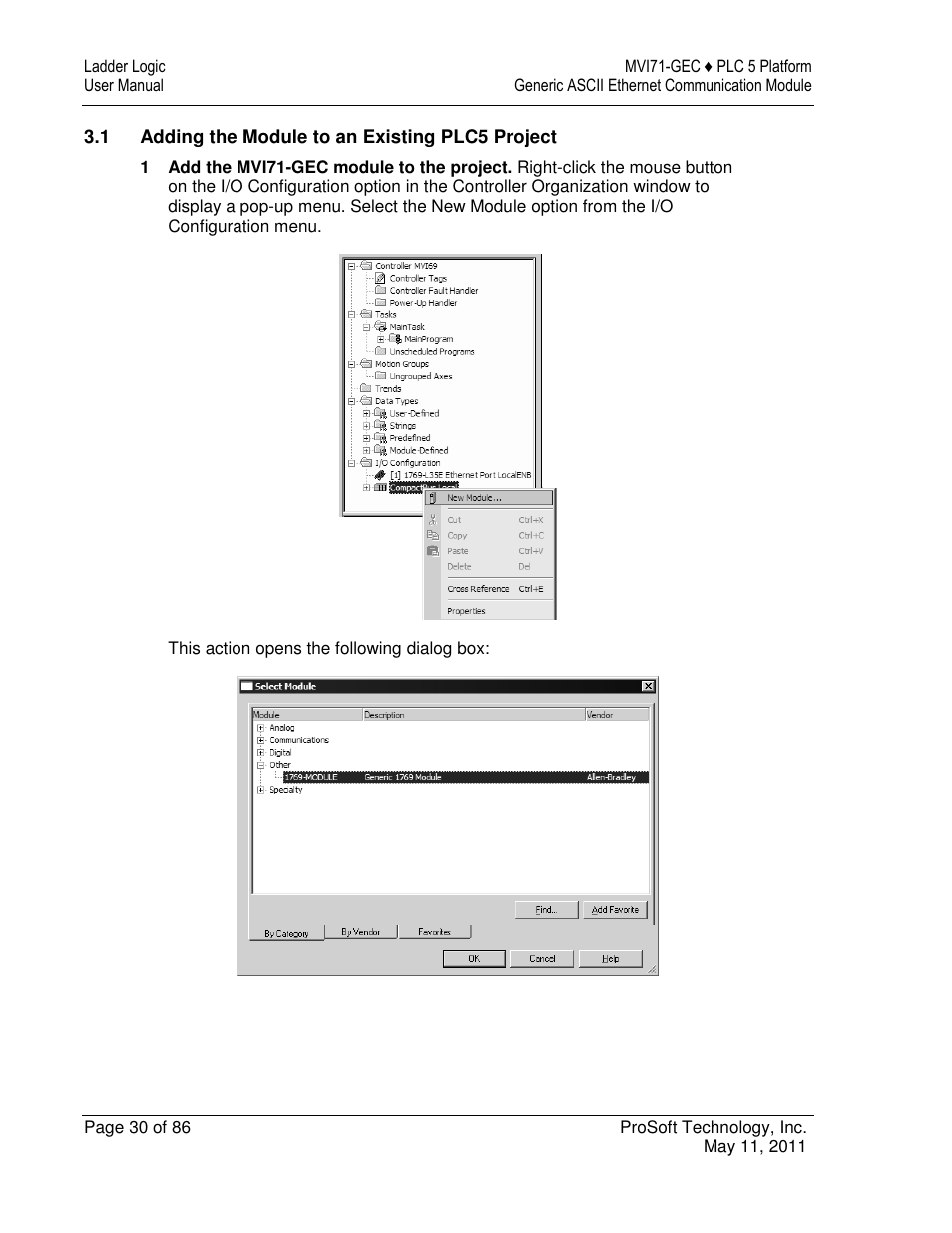 ProSoft Technology MVI71-GEC User Manual | Page 30 / 86