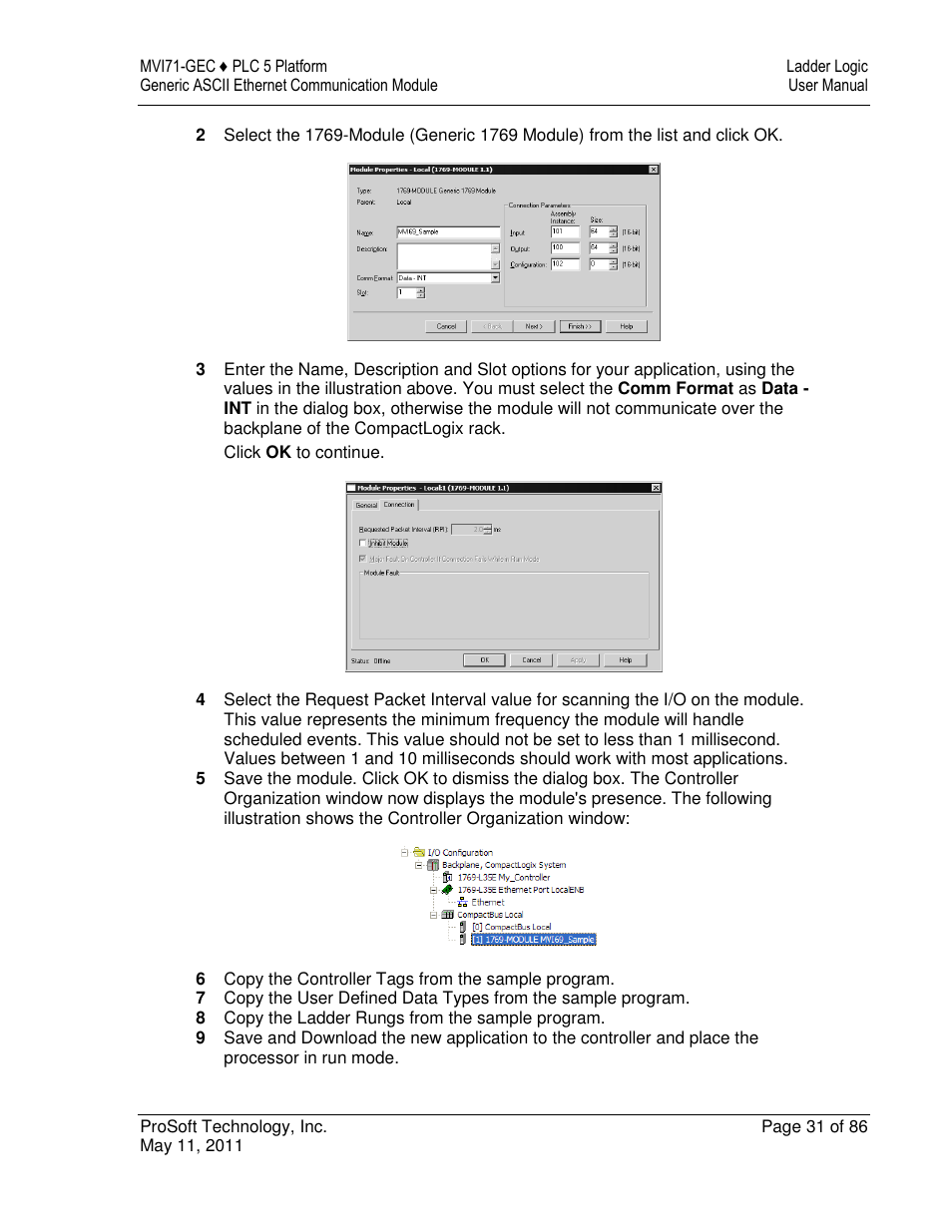 ProSoft Technology MVI71-GEC User Manual | Page 31 / 86