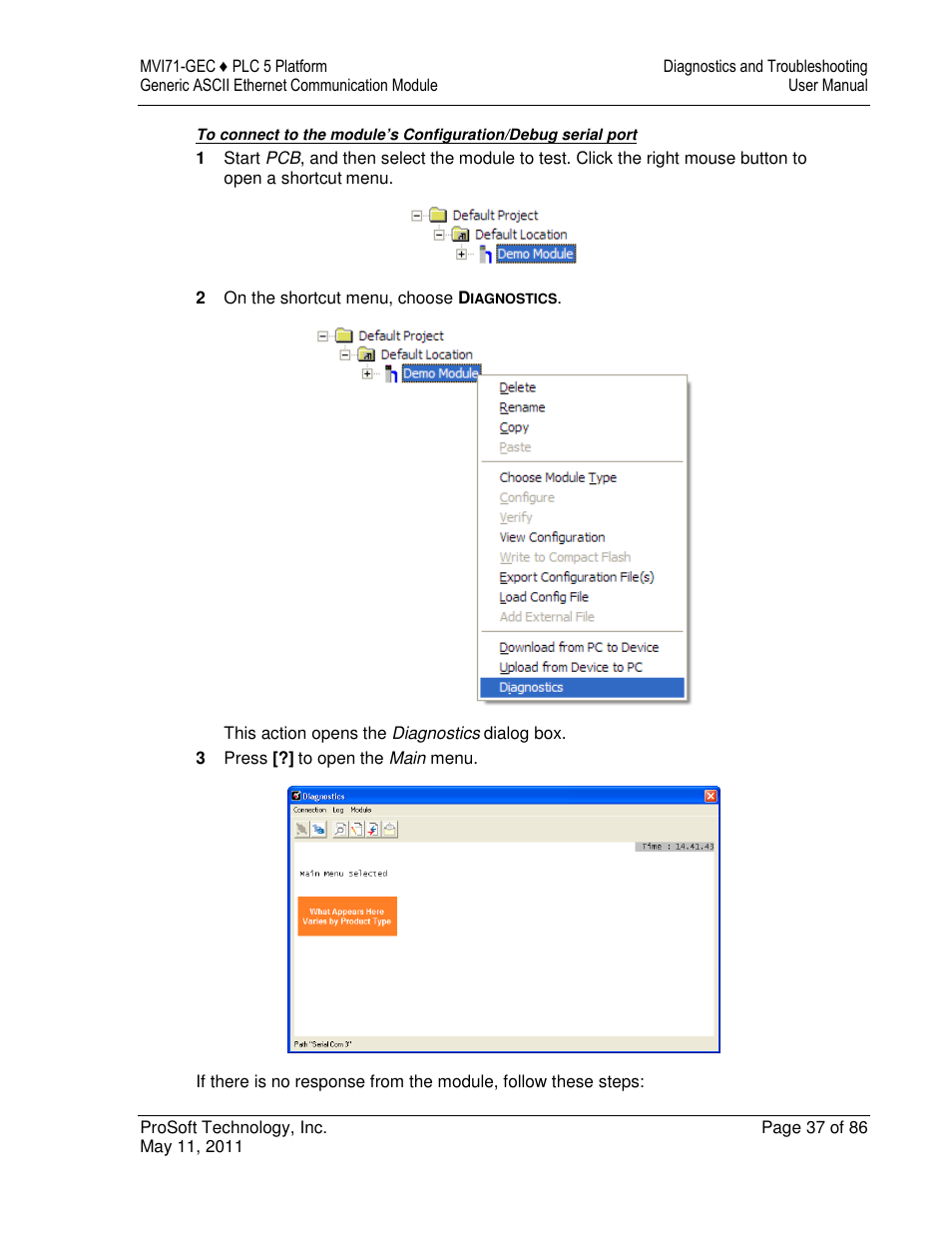 ProSoft Technology MVI71-GEC User Manual | Page 37 / 86