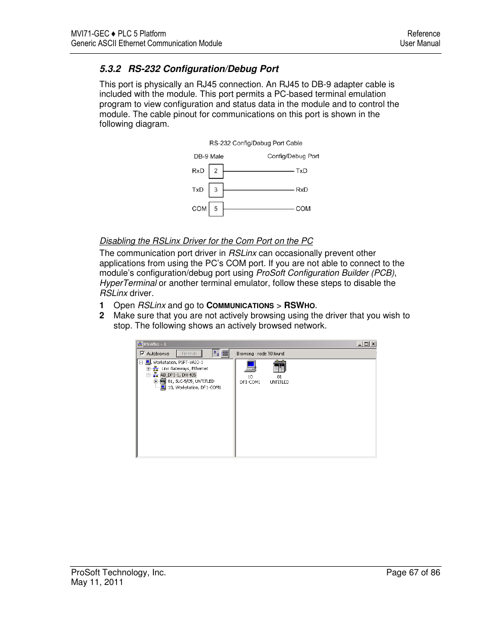 ProSoft Technology MVI71-GEC User Manual | Page 67 / 86