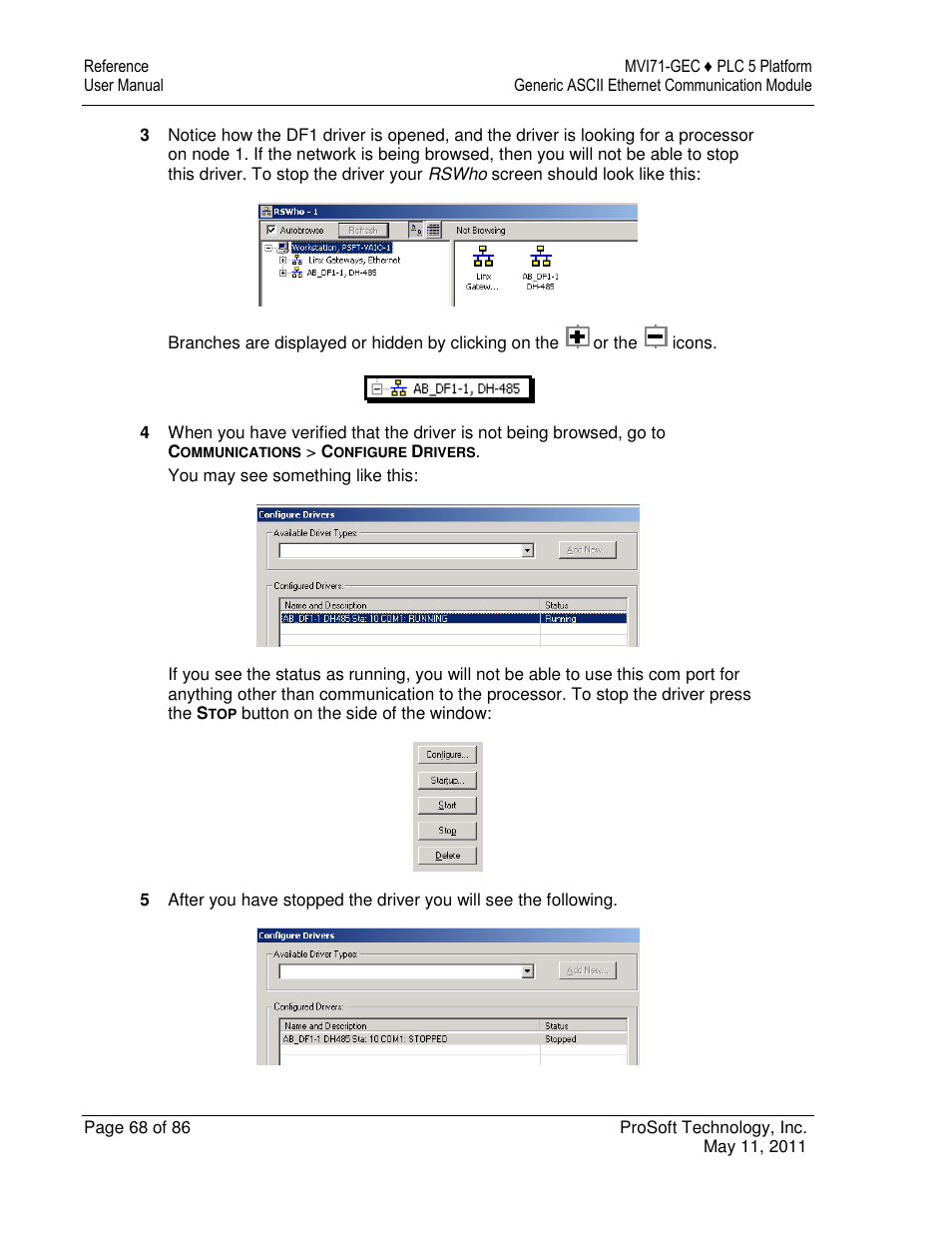 ProSoft Technology MVI71-GEC User Manual | Page 68 / 86