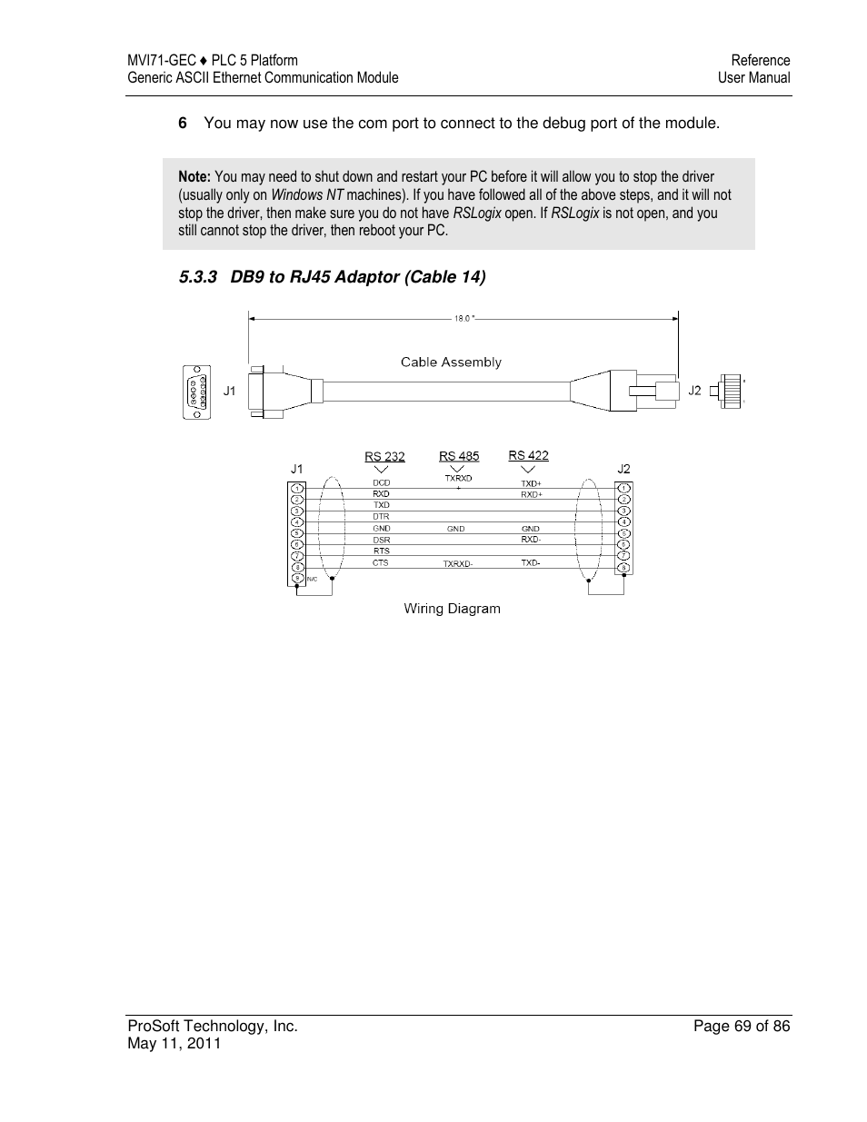 ProSoft Technology MVI71-GEC User Manual | Page 69 / 86