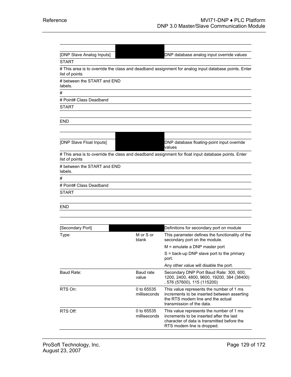 ProSoft Technology MVI71-DNP User Manual | Page 129 / 172