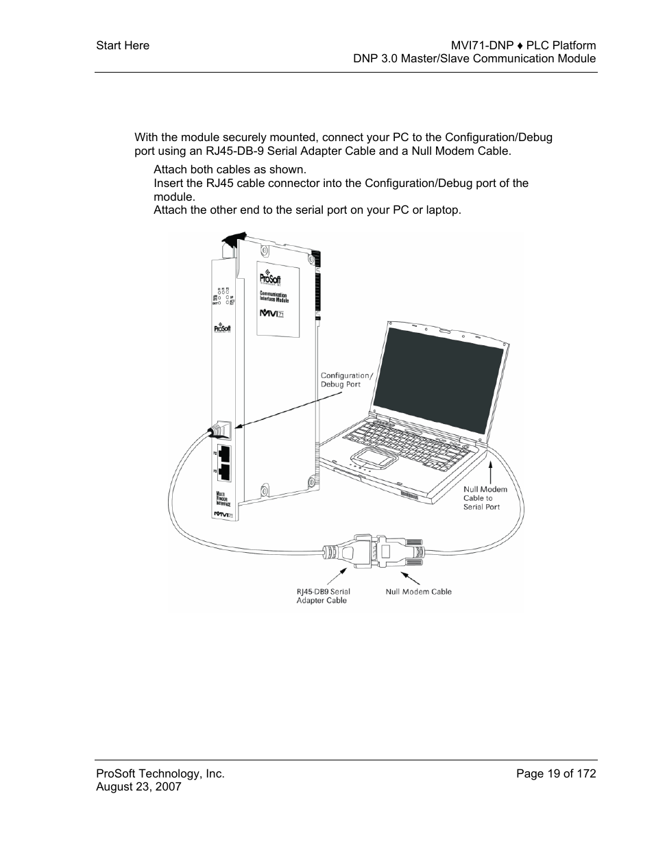 Connect your pc to the module | ProSoft Technology MVI71-DNP User Manual | Page 19 / 172
