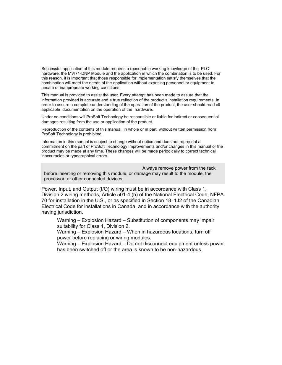 Please read this notice | ProSoft Technology MVI71-DNP User Manual | Page 2 / 172